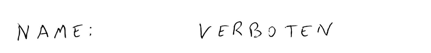 name: verboten